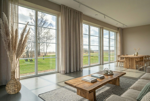 Vita panoramafönster